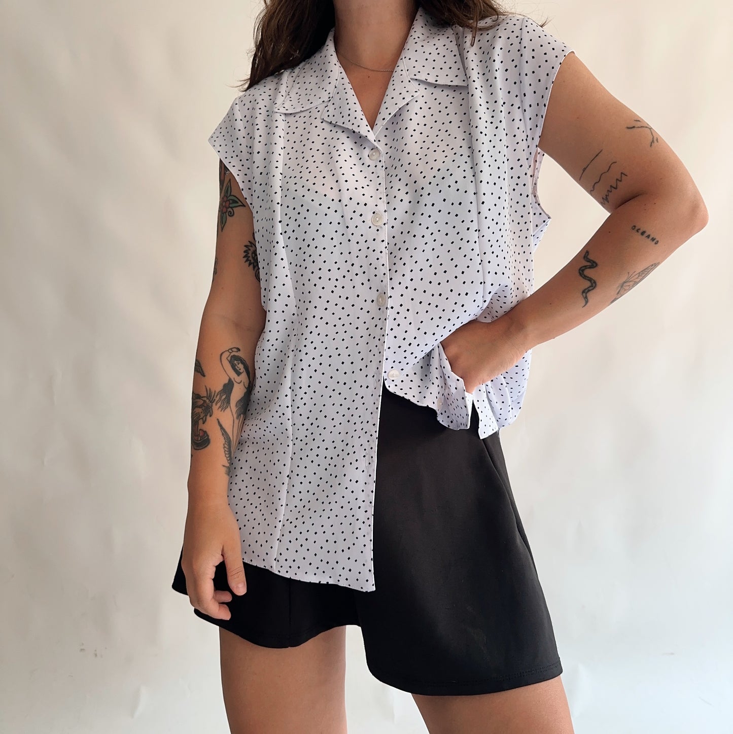 camisa vintage de verão (L-XL)