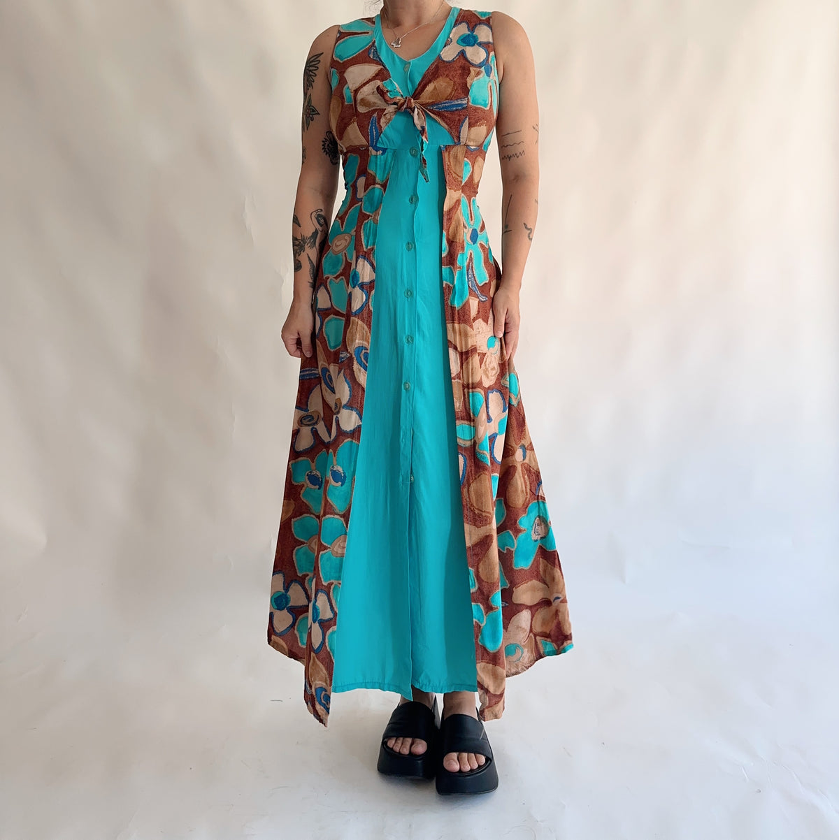 vestido vintage 90s maxi (M)