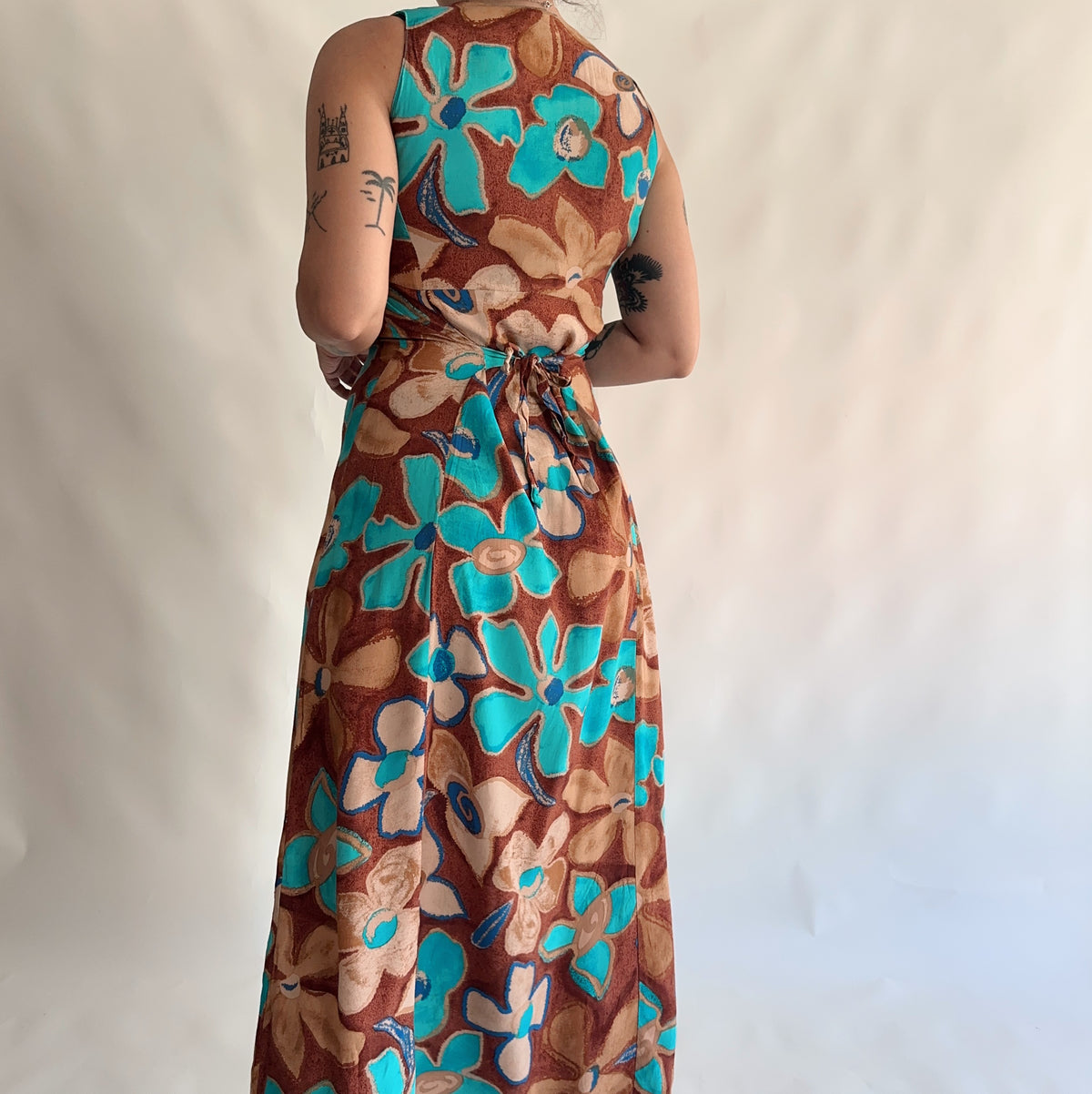 vestido vintage 90s maxi (M)