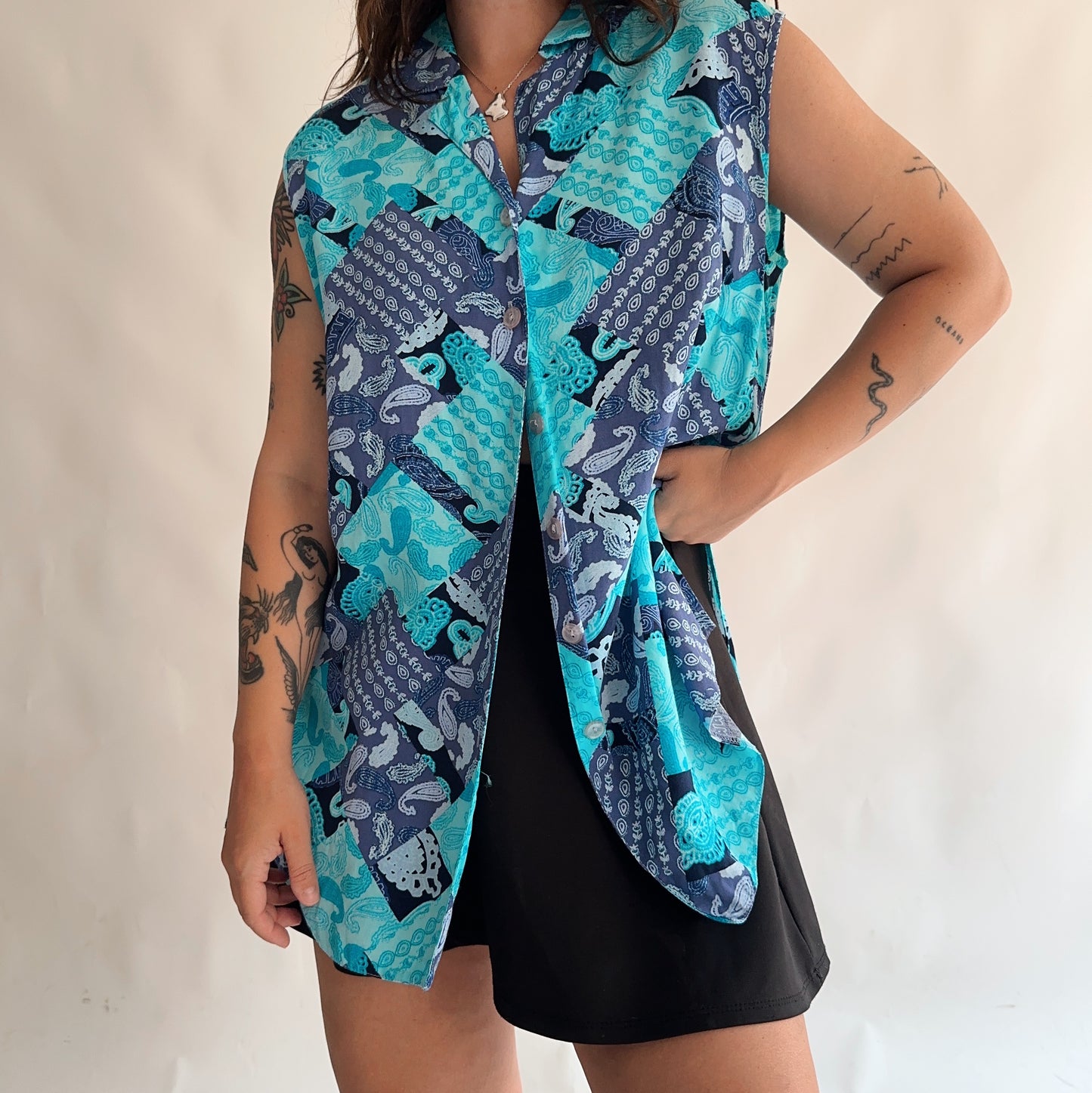 camisa vintage de verão (L-XL)