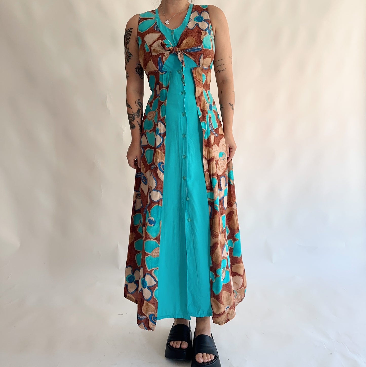 vestido vintage 90s maxi (M)