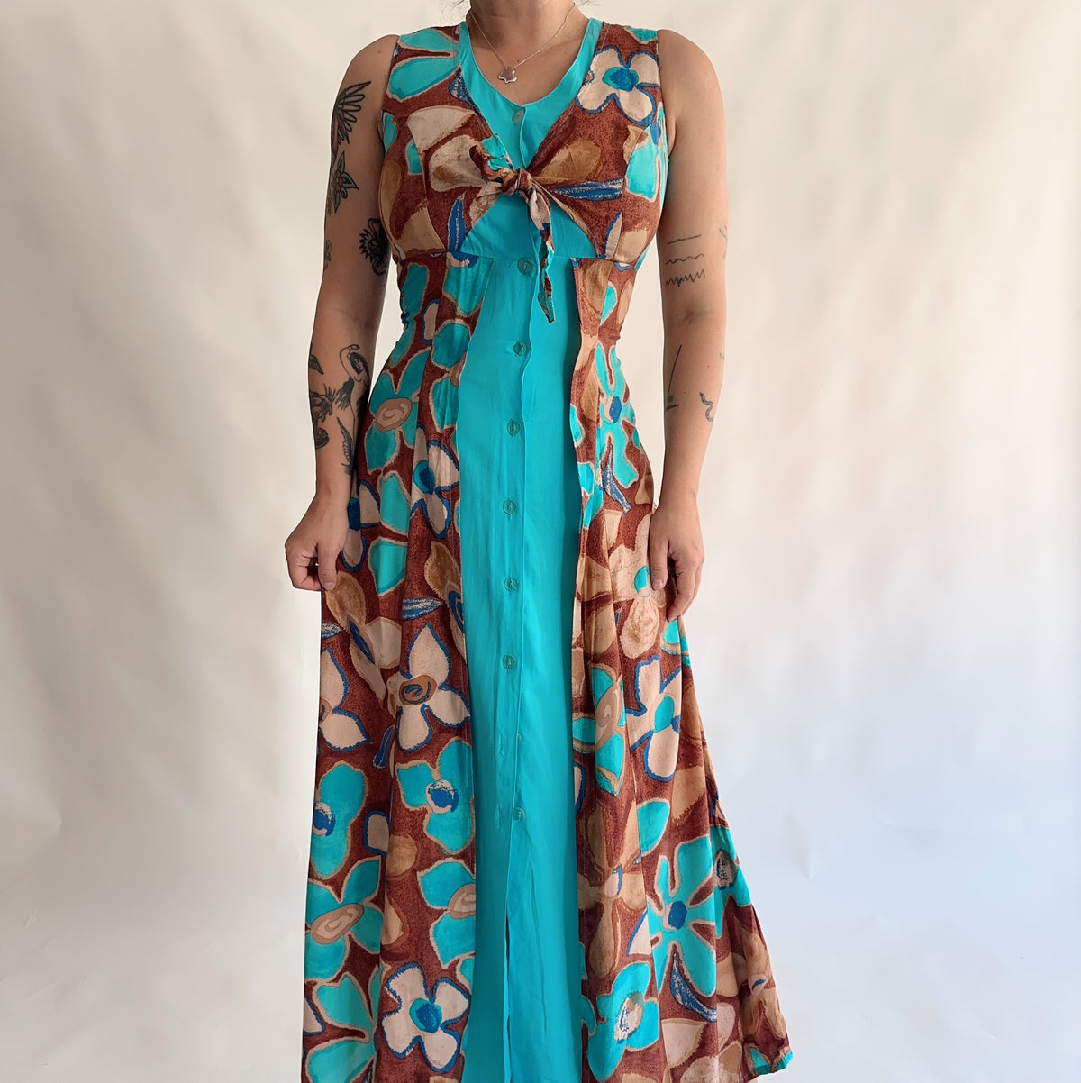 vestido vintage 90s maxi (M)