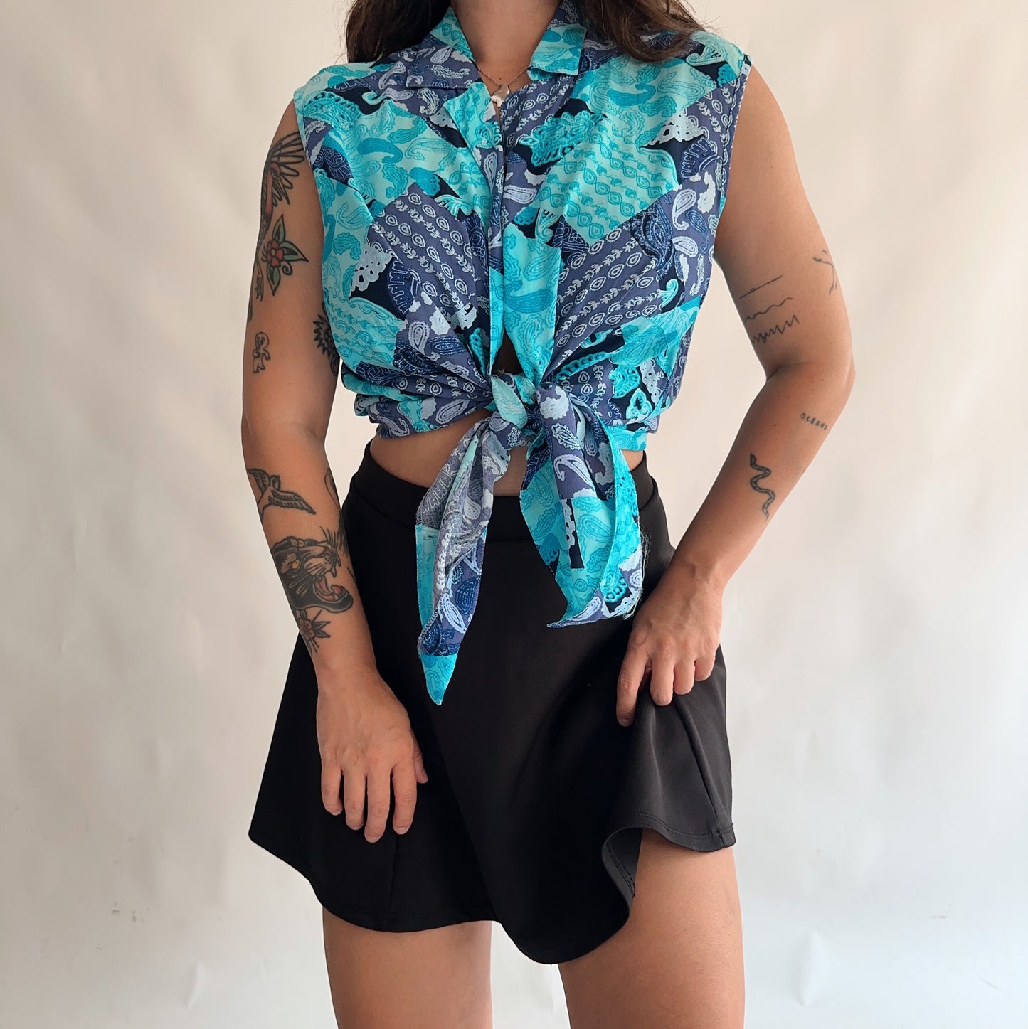 camisa vintage de verão (L-XL)
