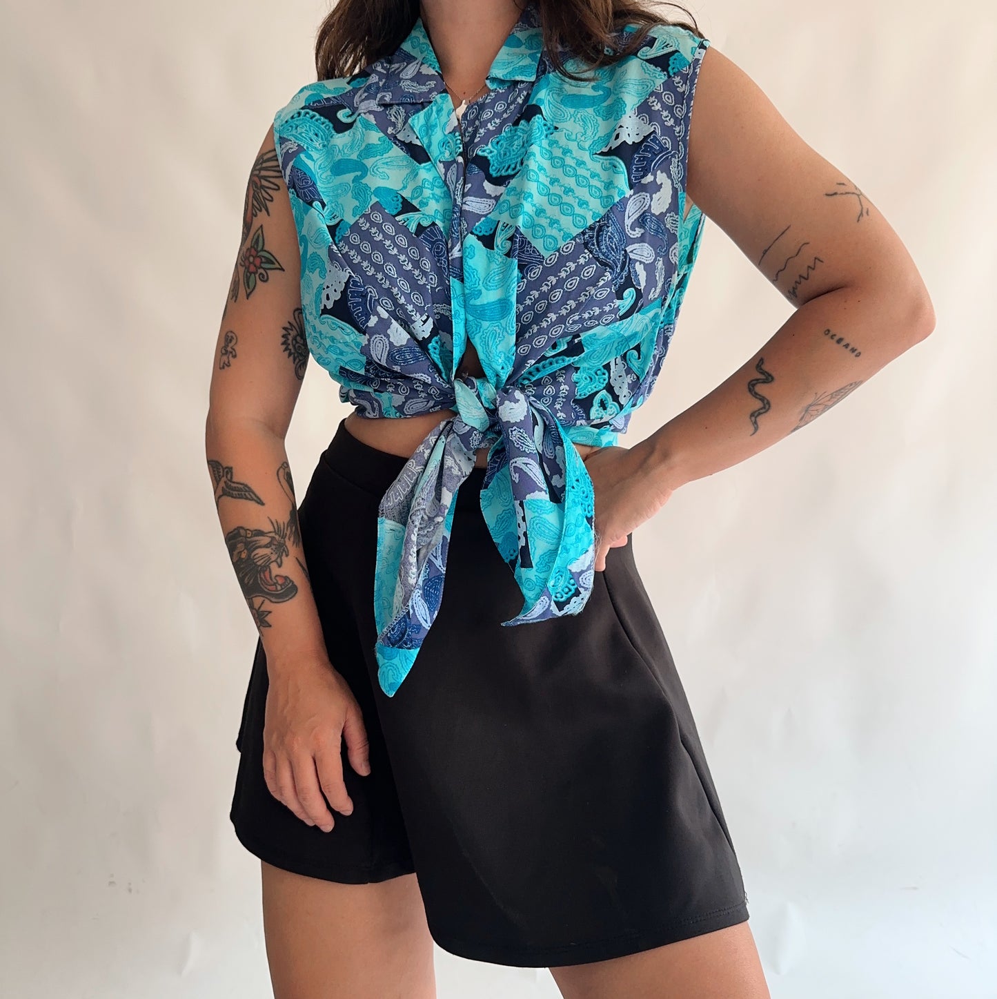 camisa vintage de verão (L-XL)