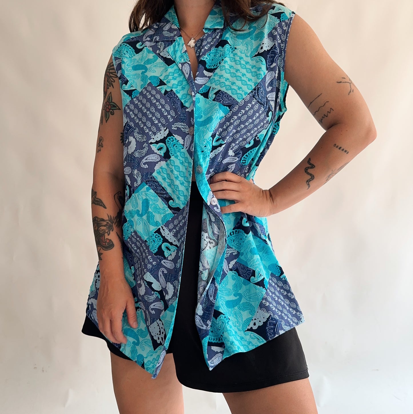 camisa vintage de verão (L-XL)