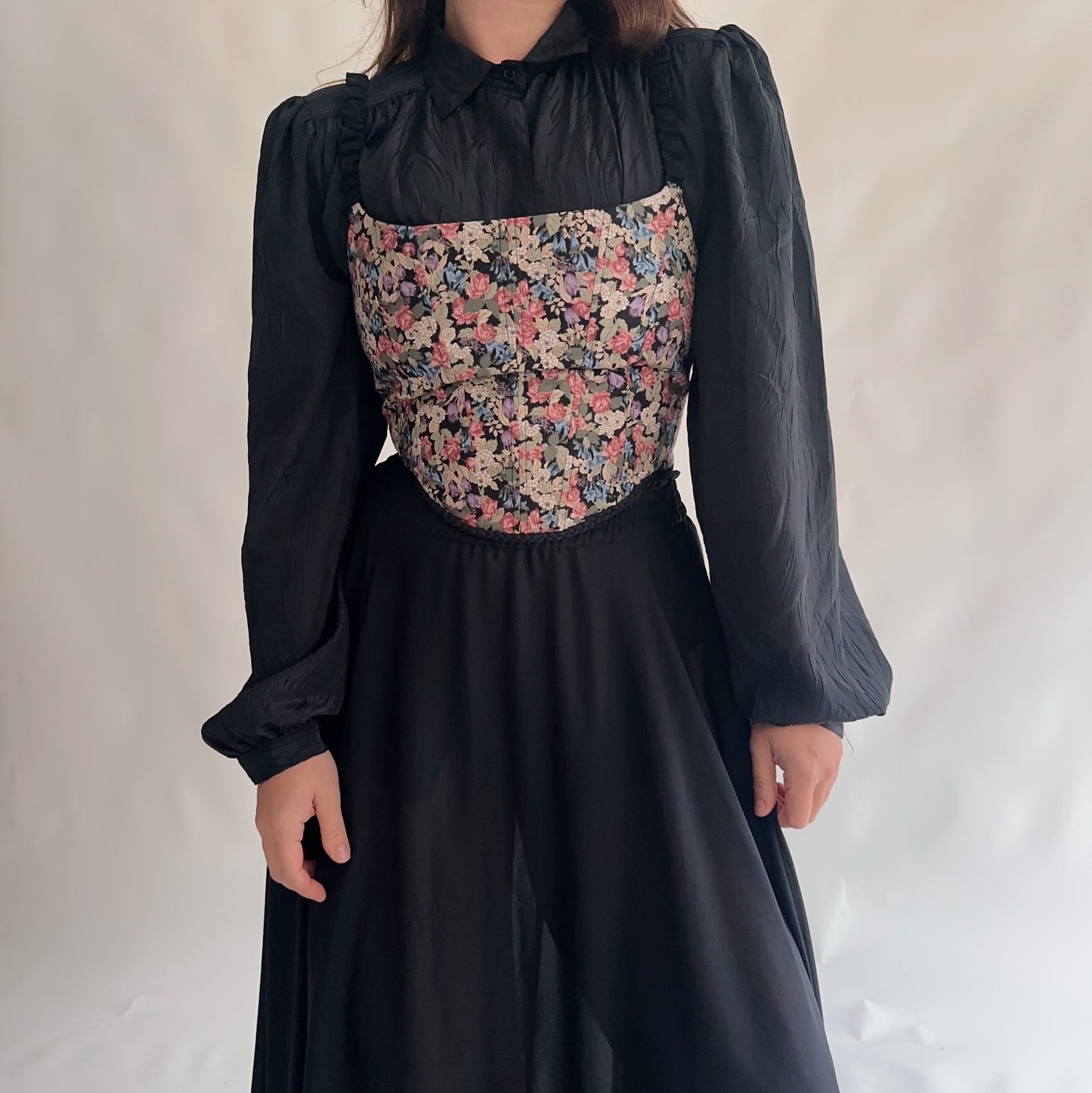 upcycling corset floral (S-M)