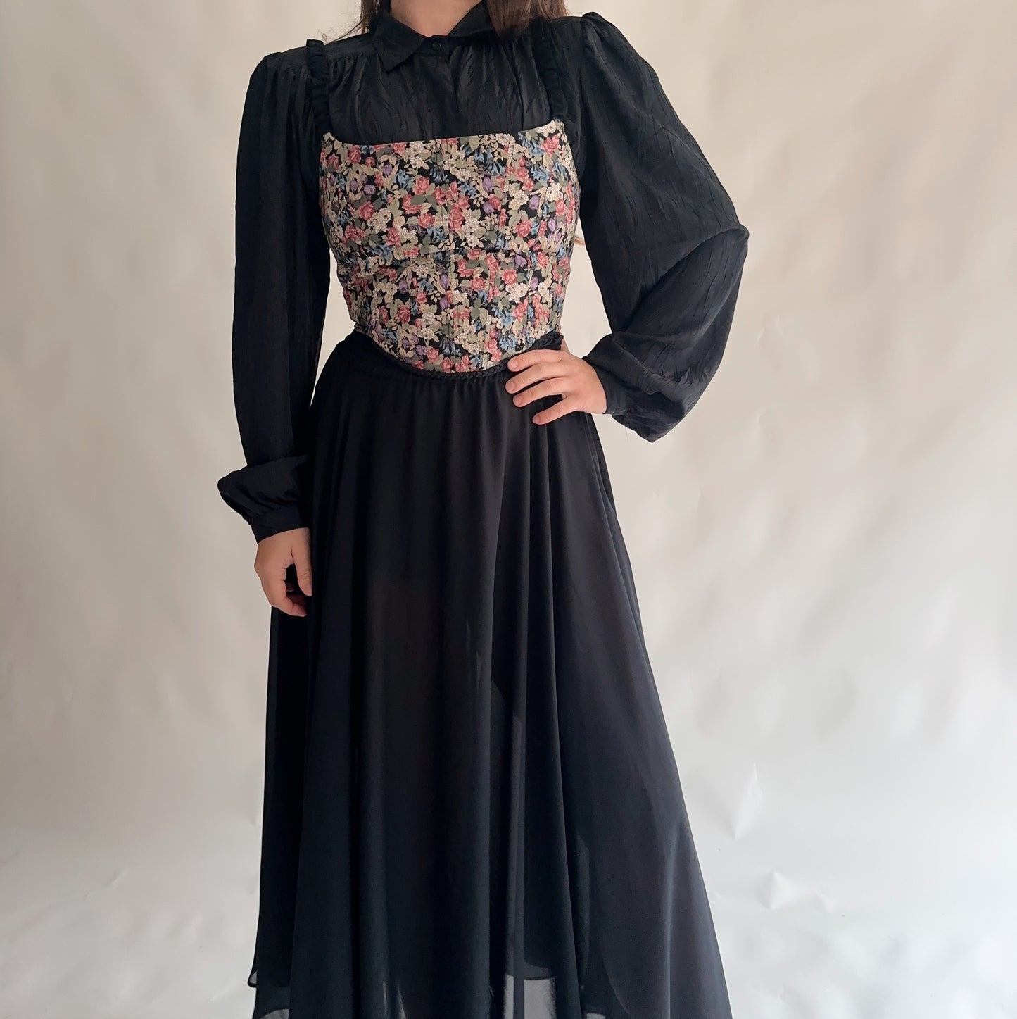 upcycling corset floral (S-M)