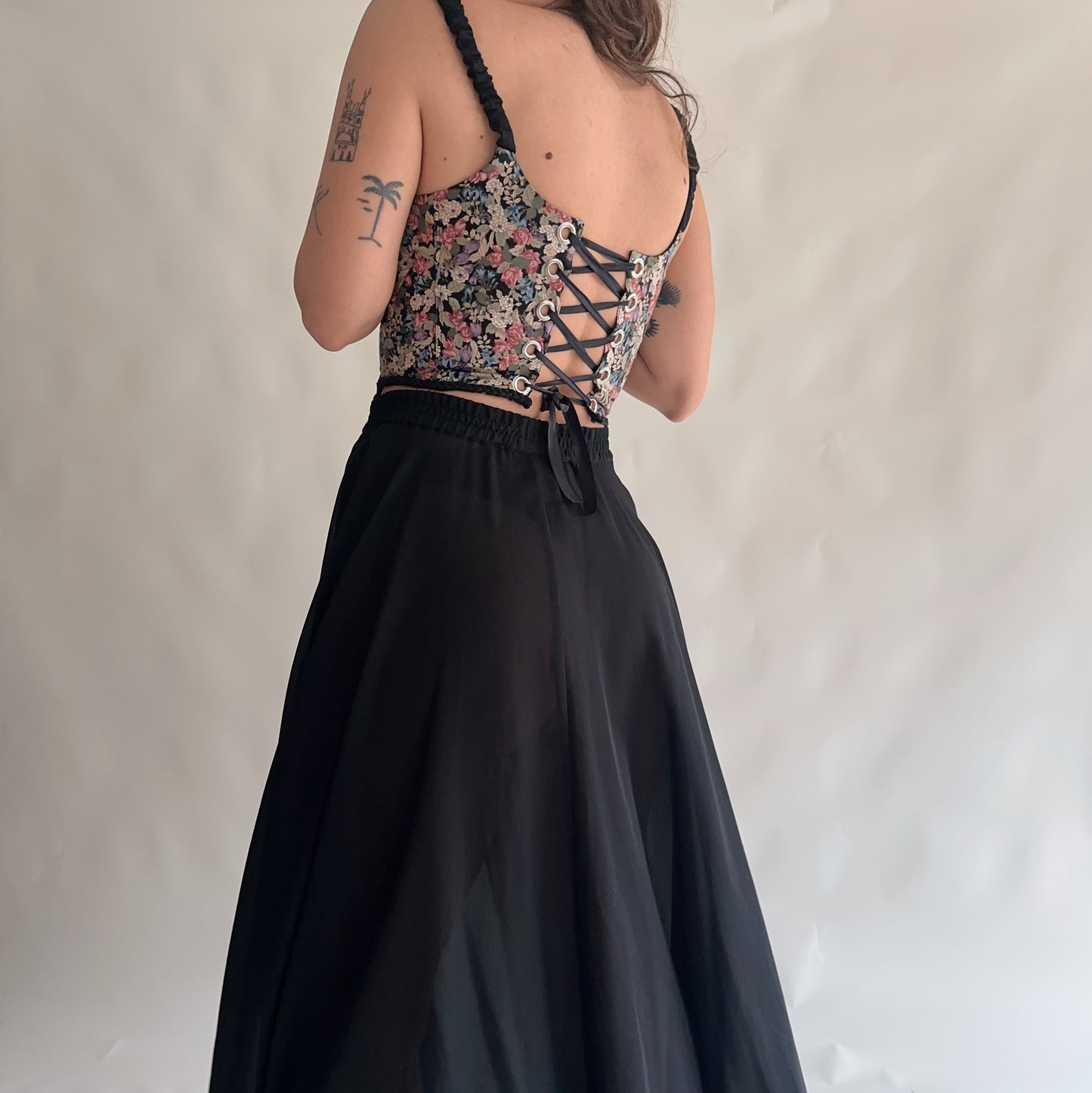 upcycling corset floral (S-M)