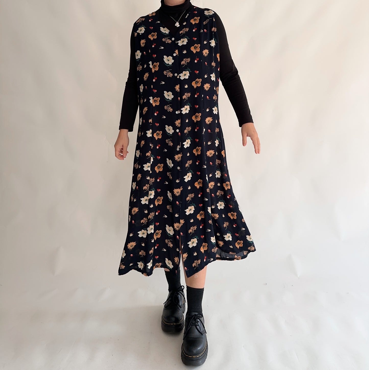 Vintage 90s Floral Dress (XL)