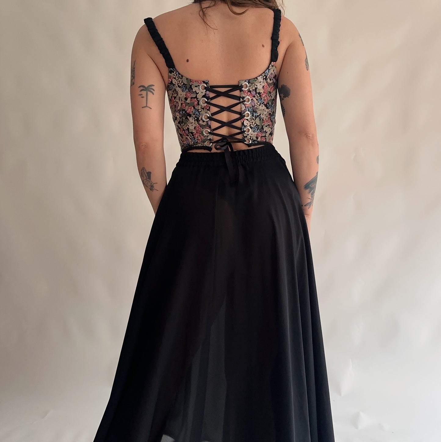 upcycling corset floral (S-M)