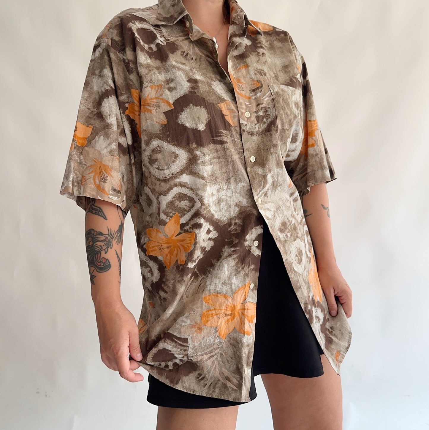 camisa vintage 90s 100% cotton (M-L)