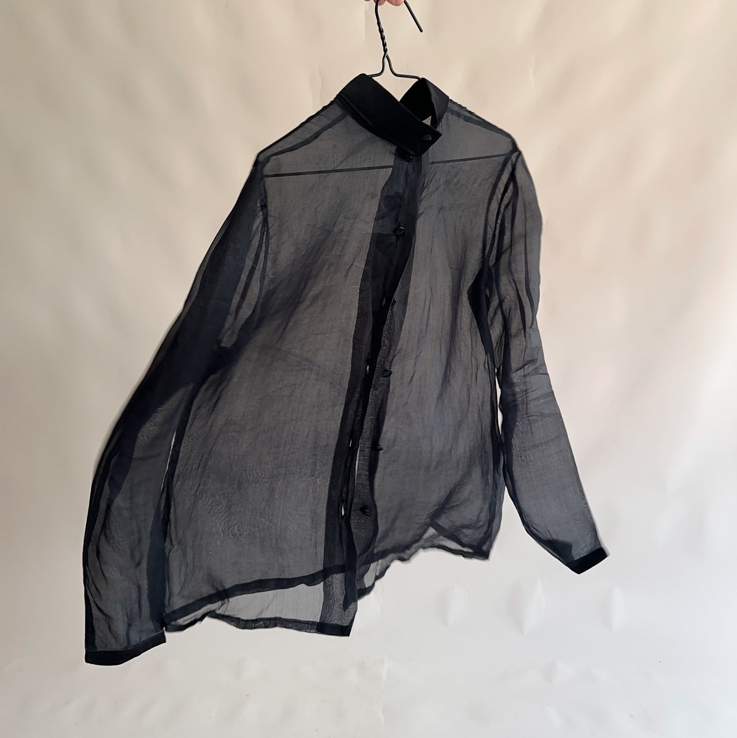 camisa vintage com transparência (S)