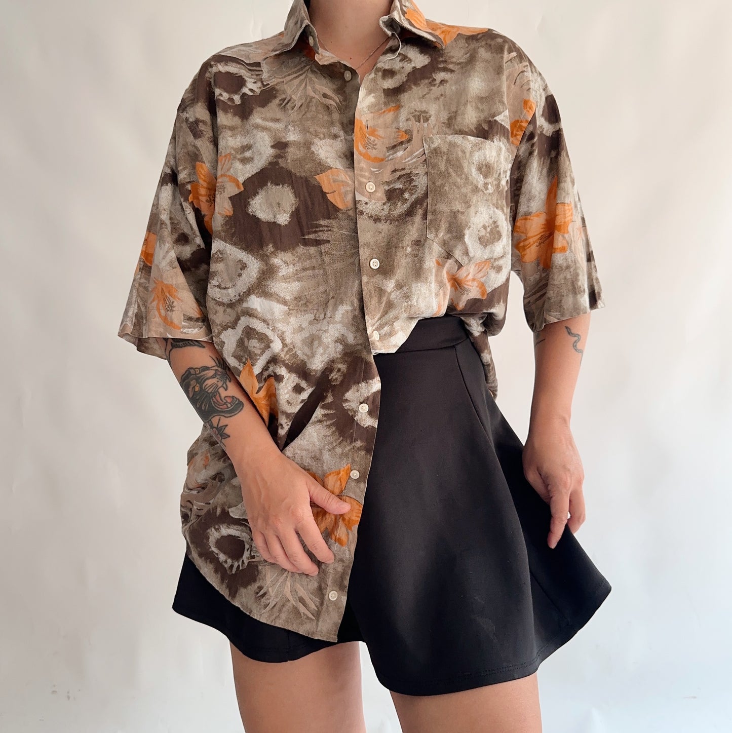 camisa vintage 90s 100% cotton (M-L)