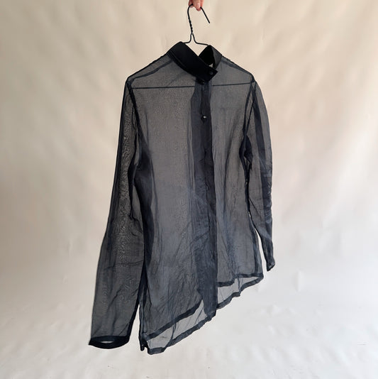 camisa vintage com transparência (S)