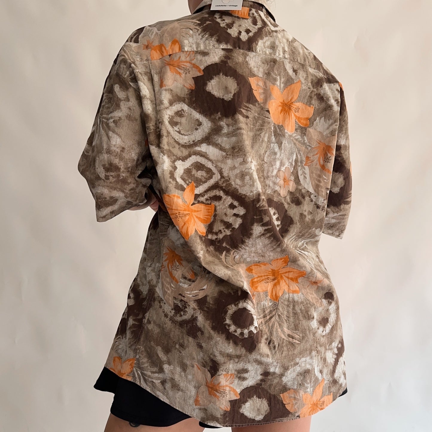 camisa vintage 90s 100% cotton (M-L)