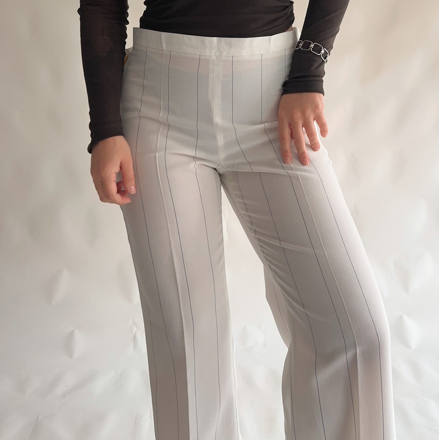 Vintage Striped Flare Trousers (L)