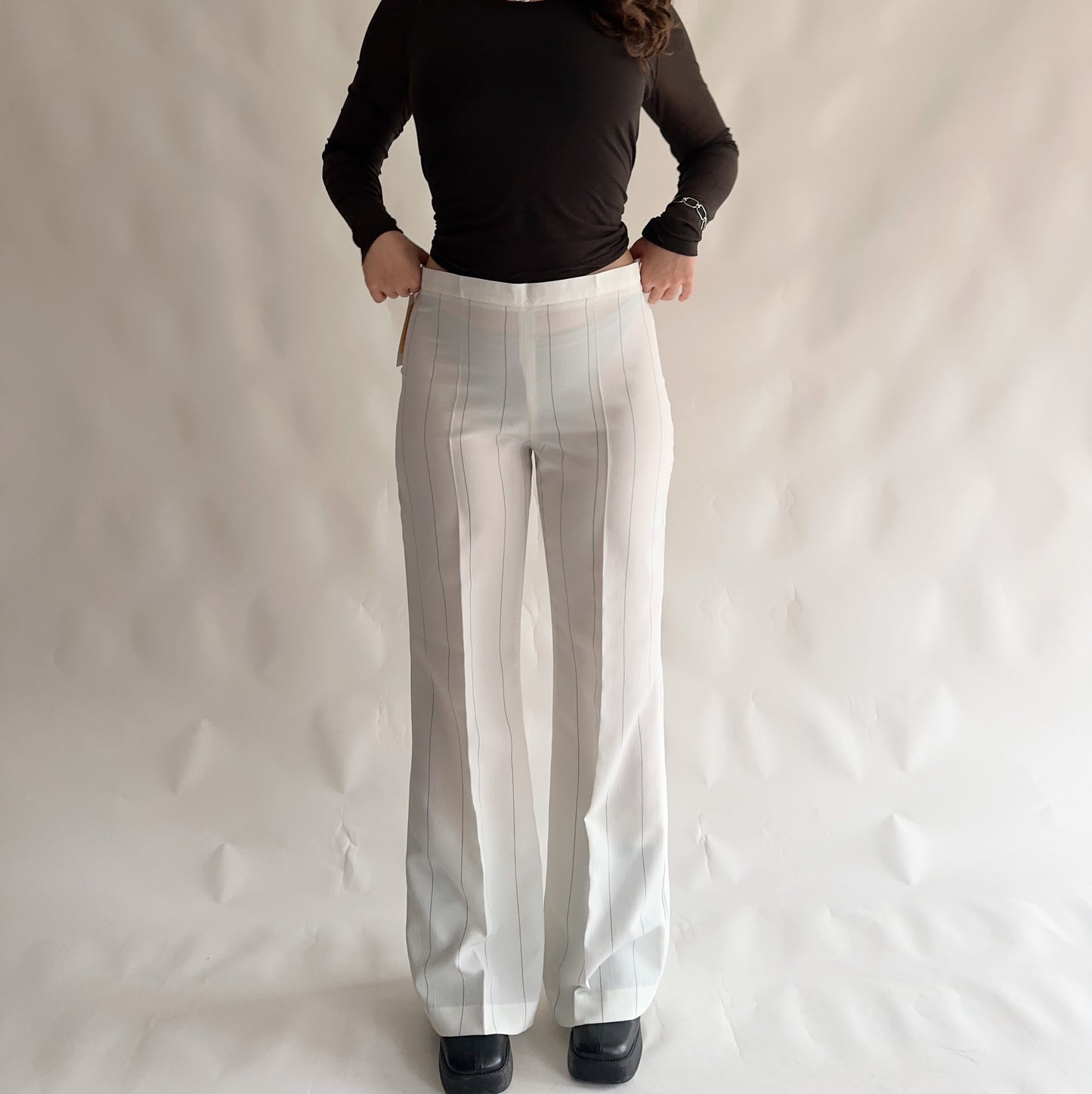 Vintage Striped Flare Trousers (L)