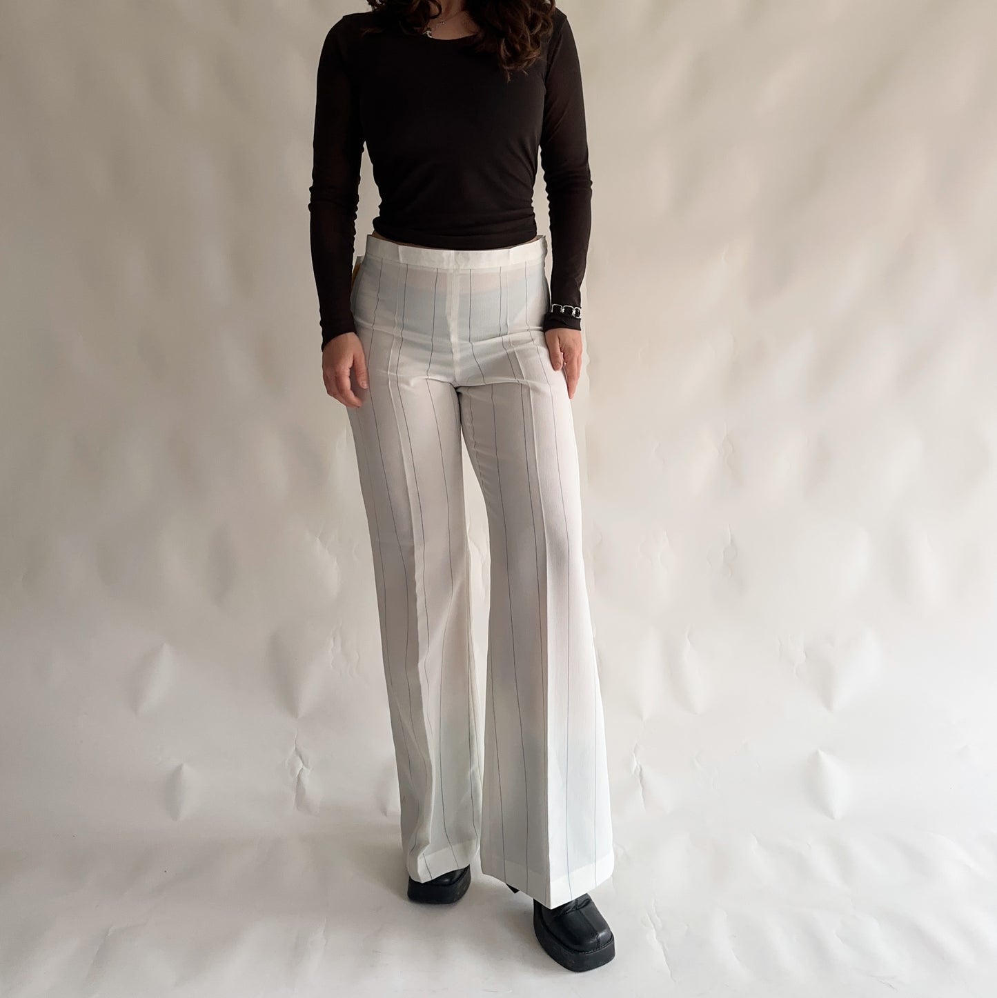 Vintage Striped Flare Trousers (L)