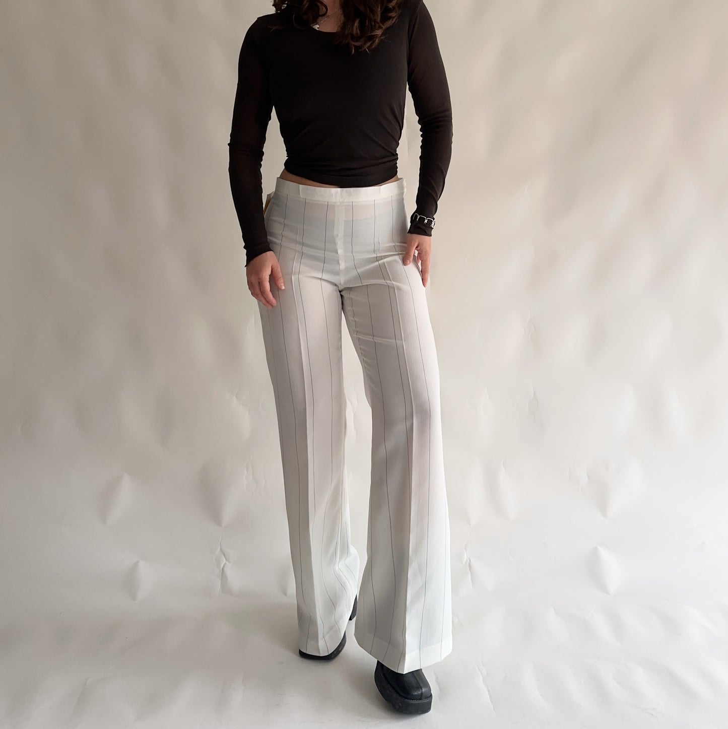 Vintage Striped Flare Trousers (L)