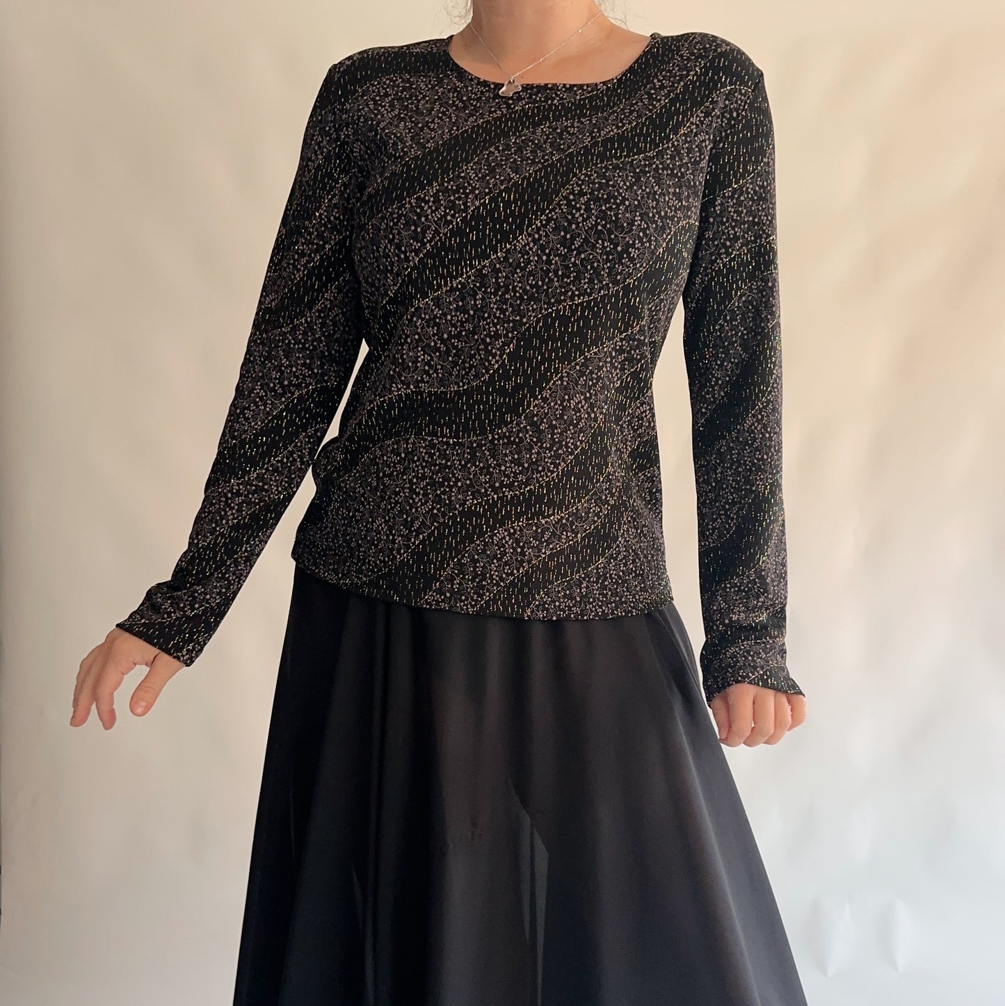 Top Vintage y2k Italiano com glitters (M)