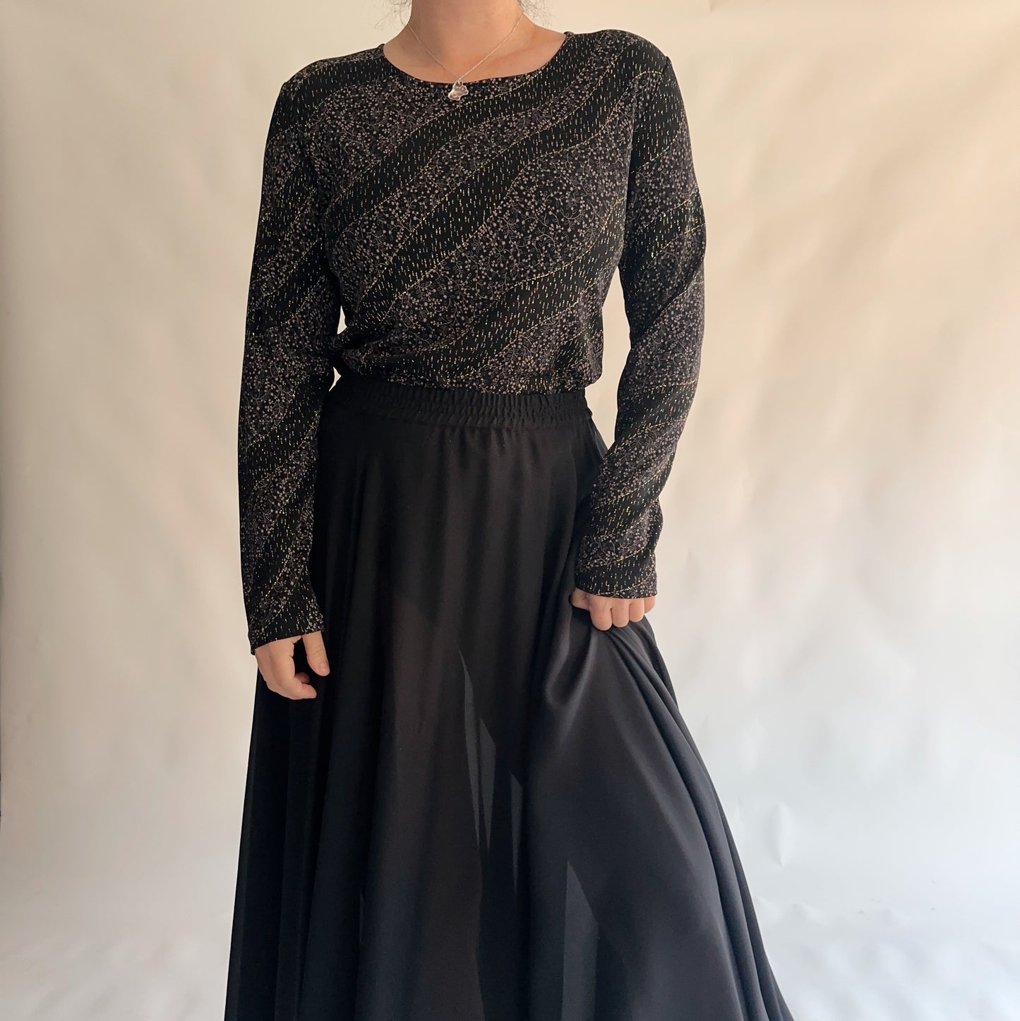 Top Vintage y2k Italiano com glitters (M)