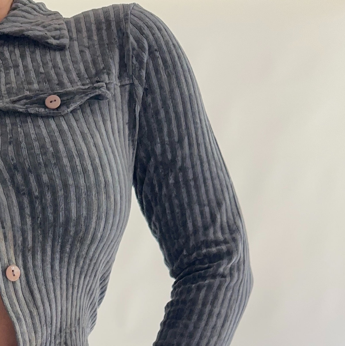 camisa vintage de veludo (M)