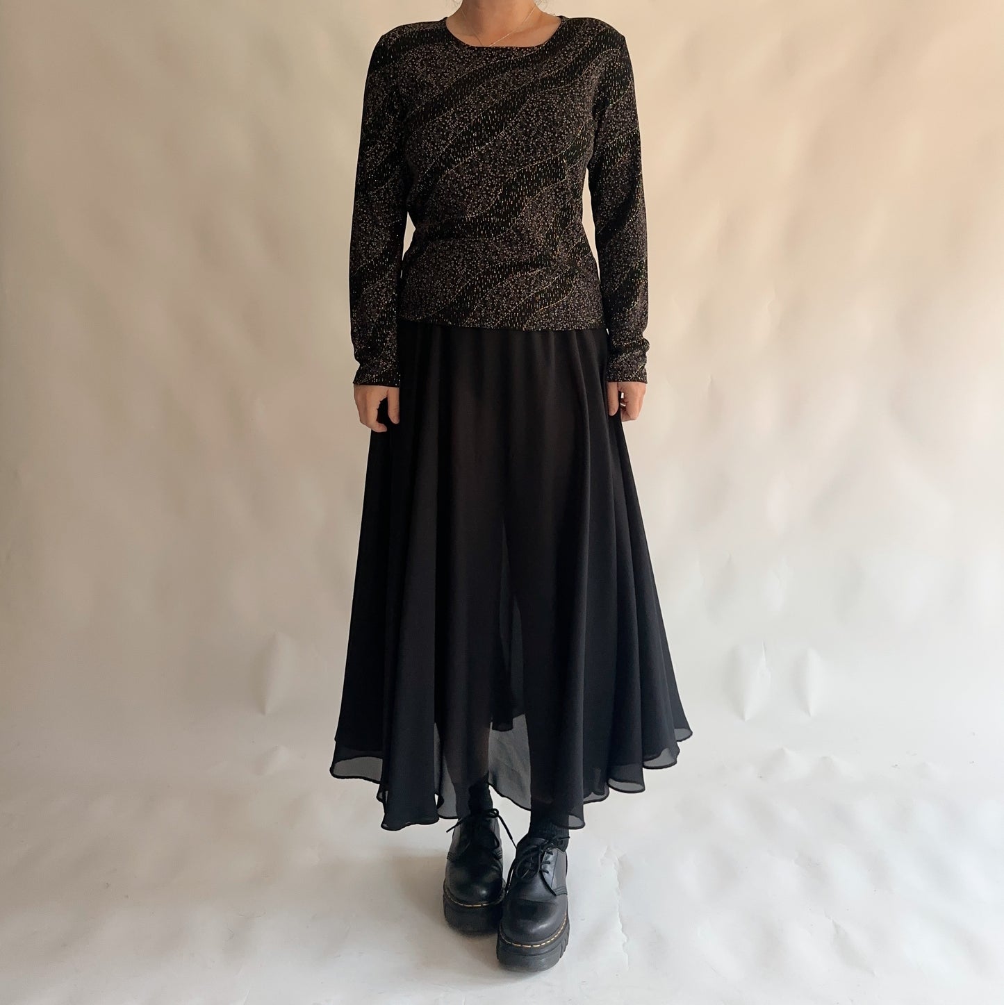 Top Vintage y2k Italiano com glitters (M)