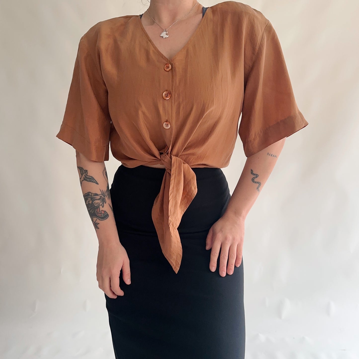 topvintage 100% seda (M)