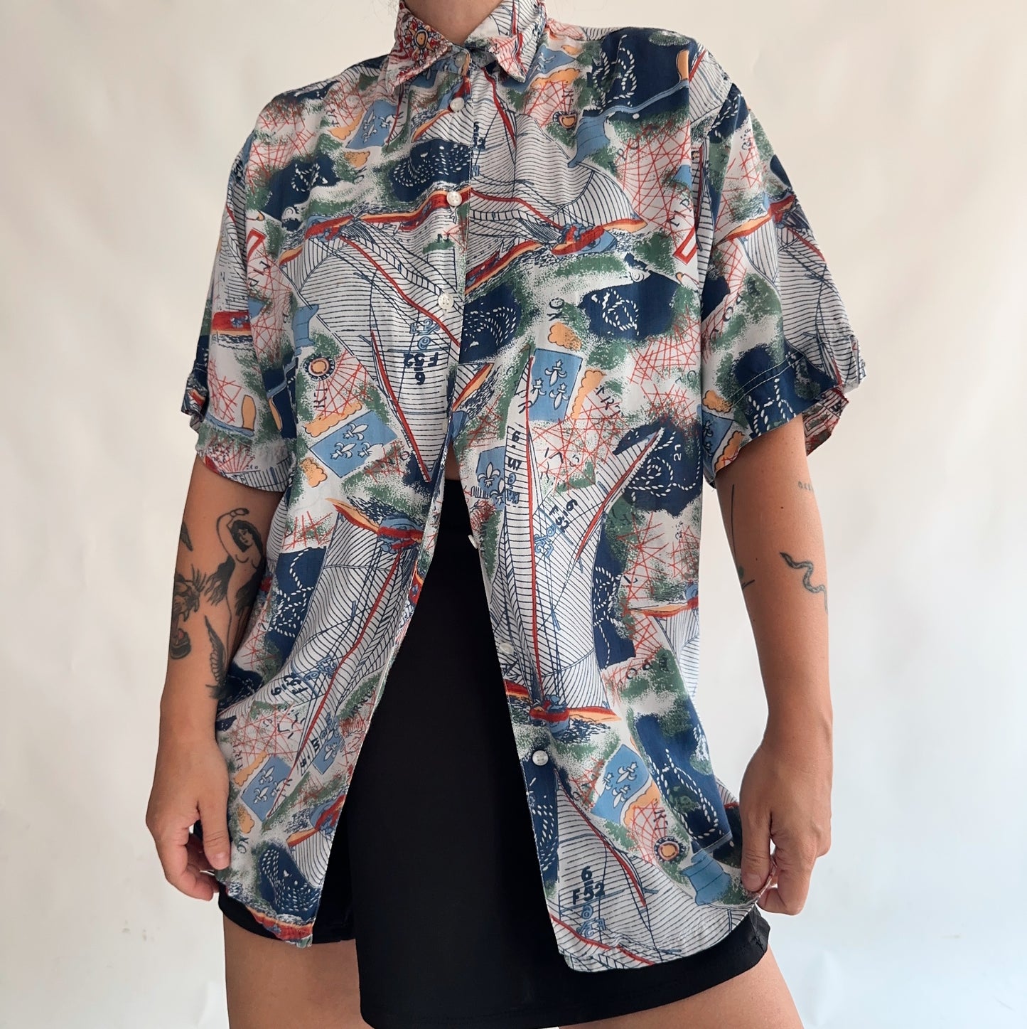 camisa vintage de verão (M)