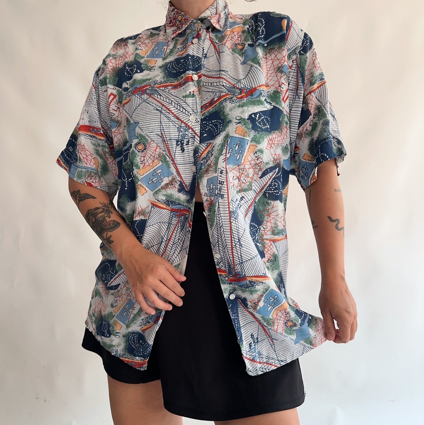 camisa vintage de verão (M)