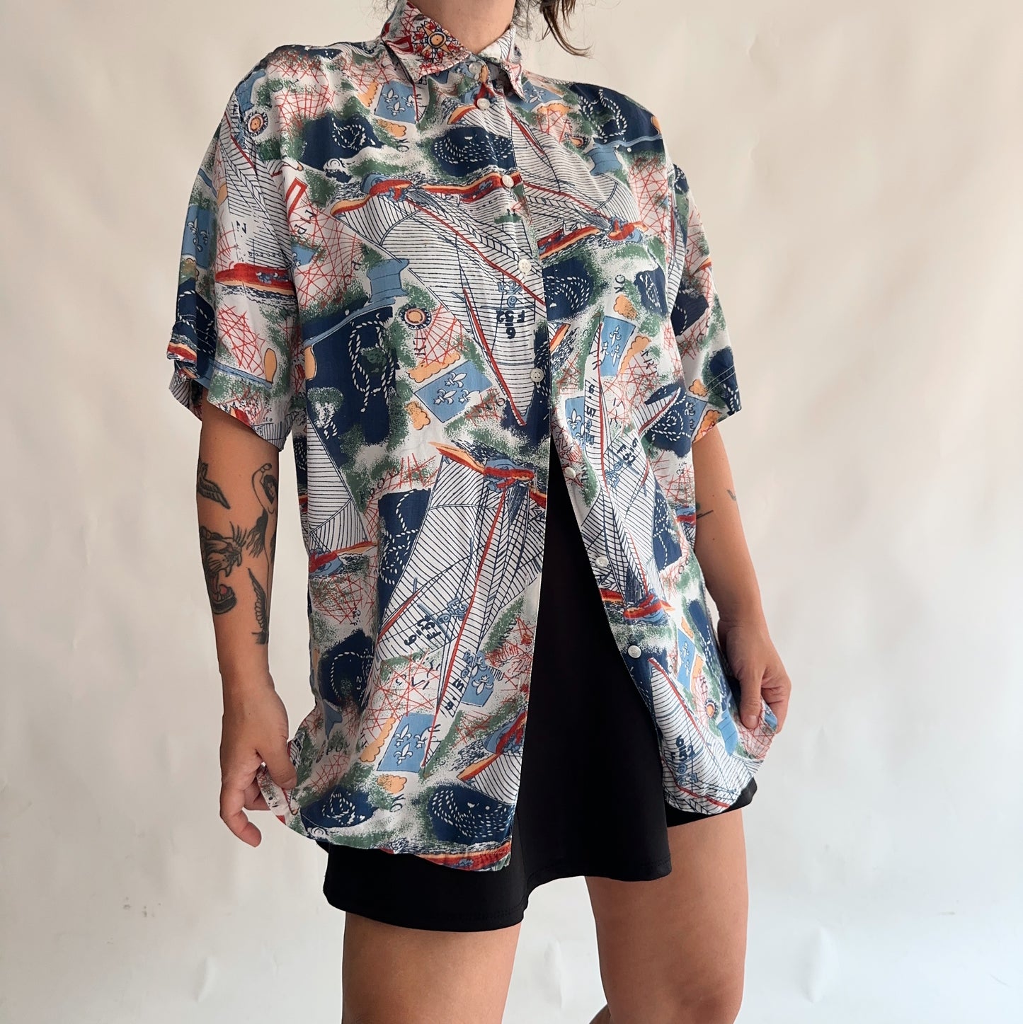 camisa vintage de verão (M)