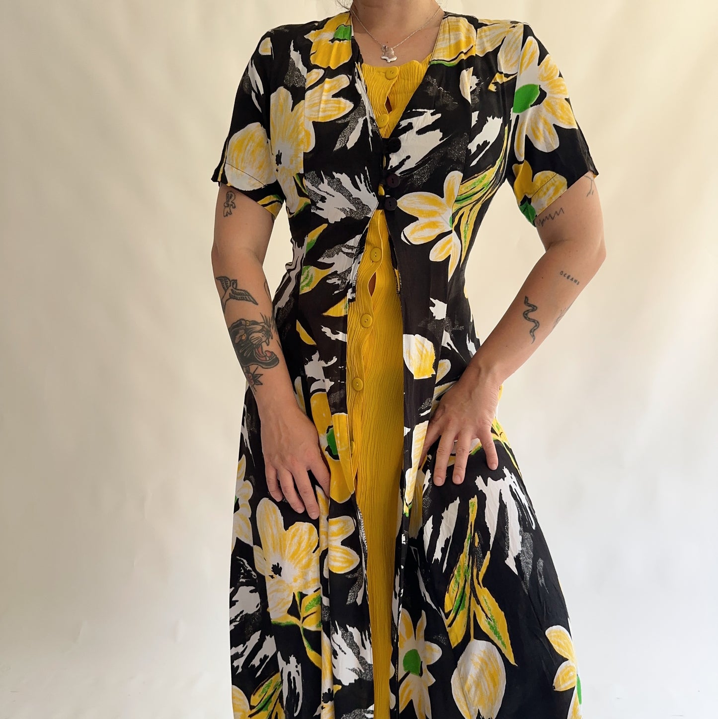 vestido vintage 90s (M-L)