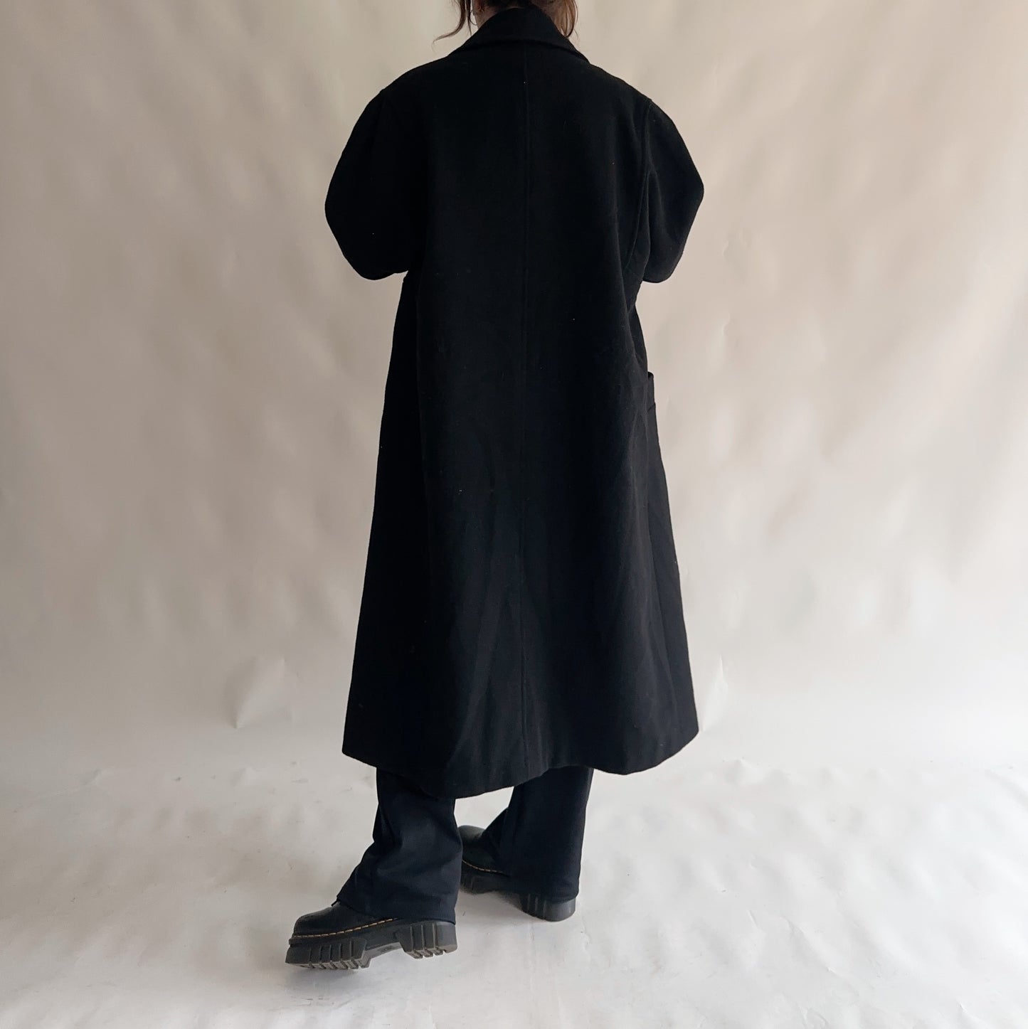 Sobretudo Vintage preto oversize (XXL)