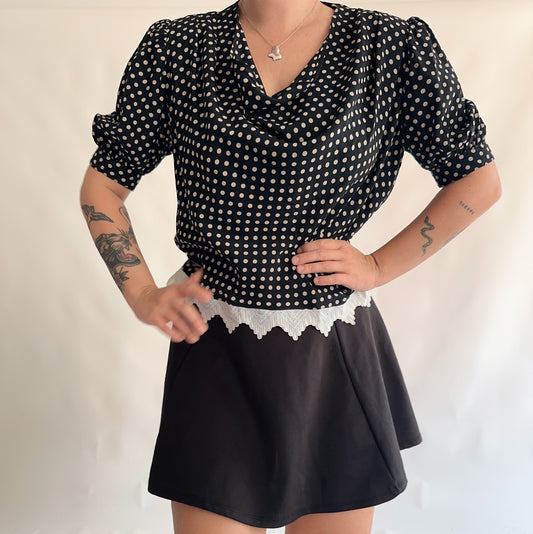 top vintage polka dor (M-L)