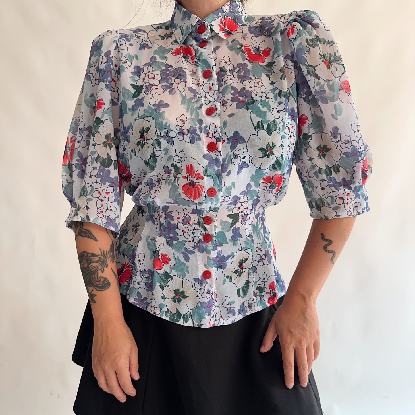 camisa vintage floral (XL)