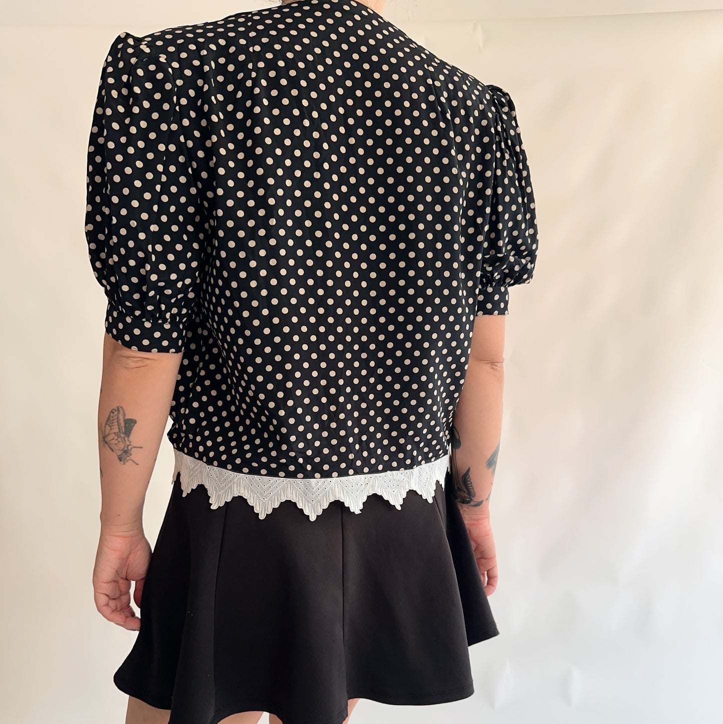 top vintage polka dor (M-L)