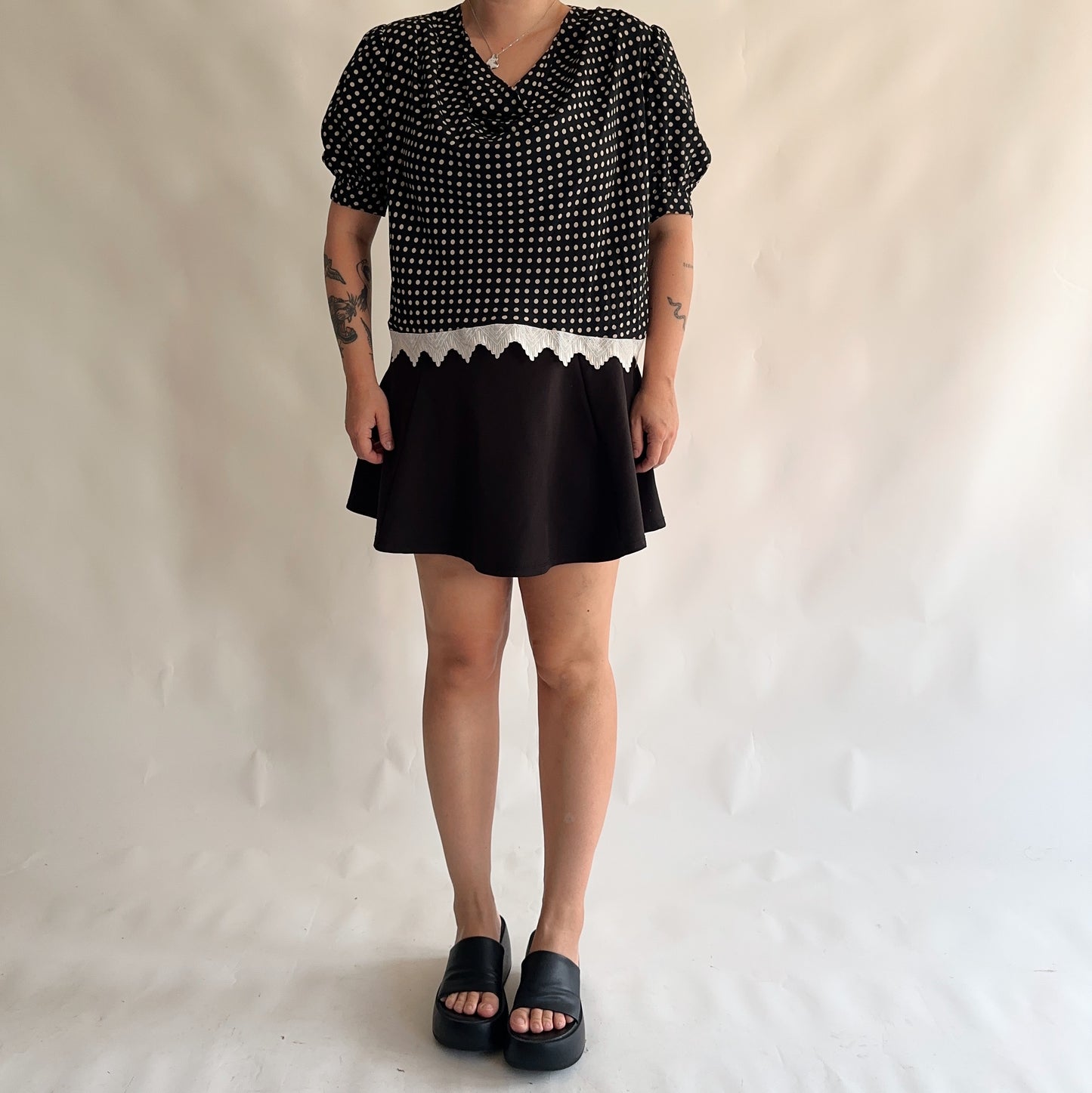 top vintage polka dor (M-L)