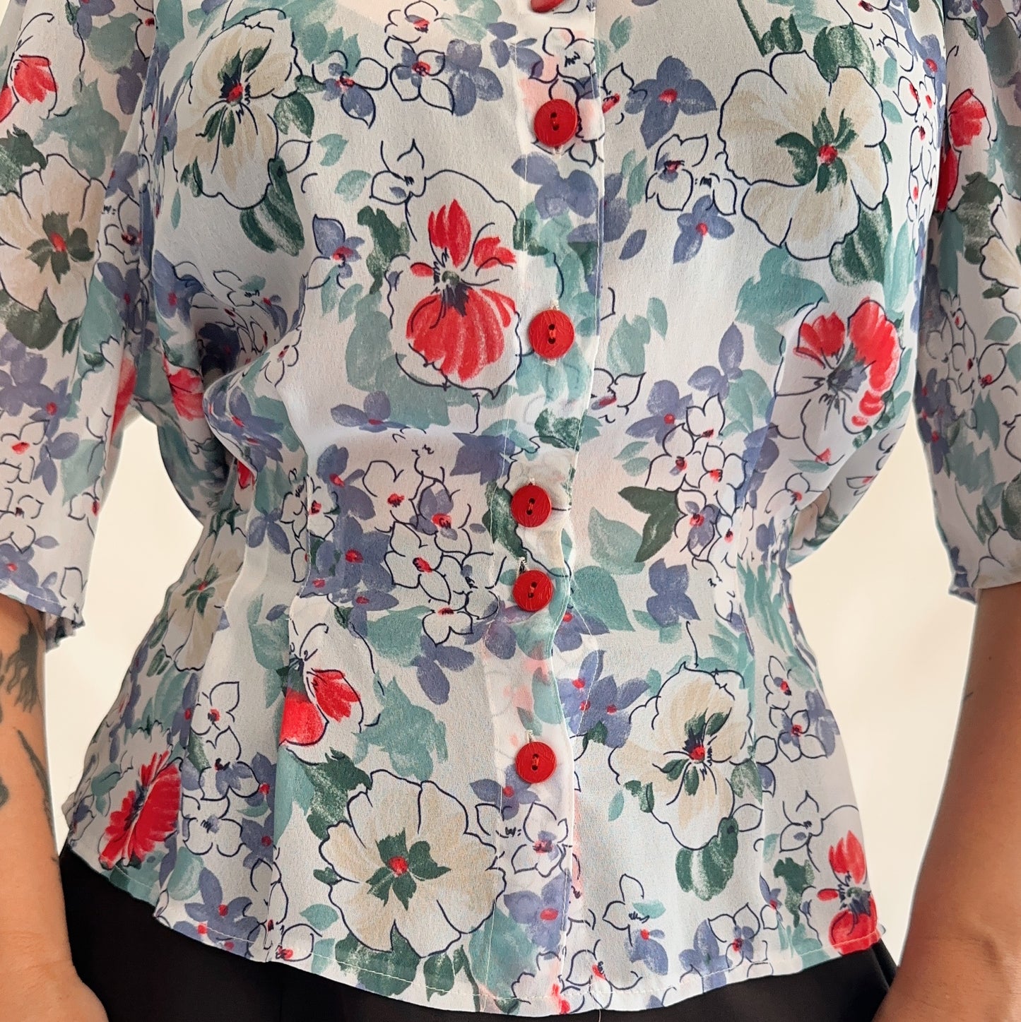 camisa vintage floral (XL)