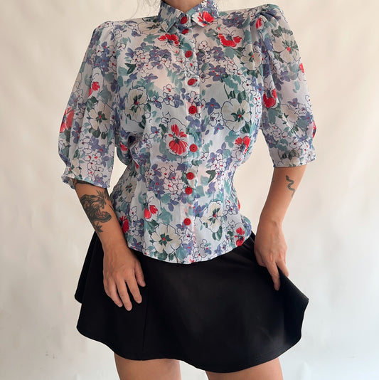 camisa vintage floral (XL)