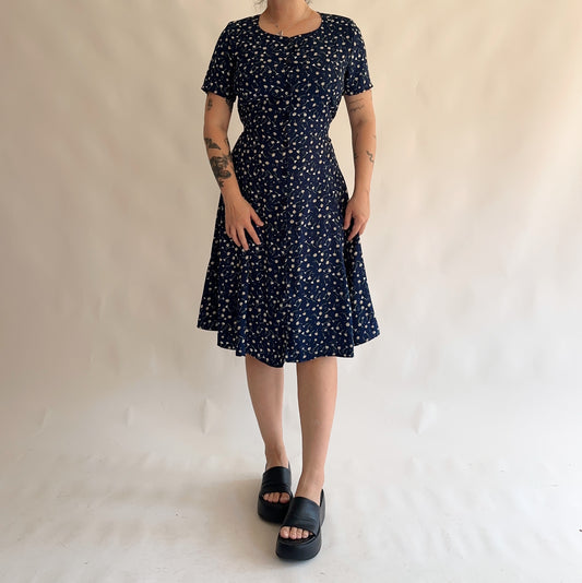 vestido vintage 90s floral (M-L)