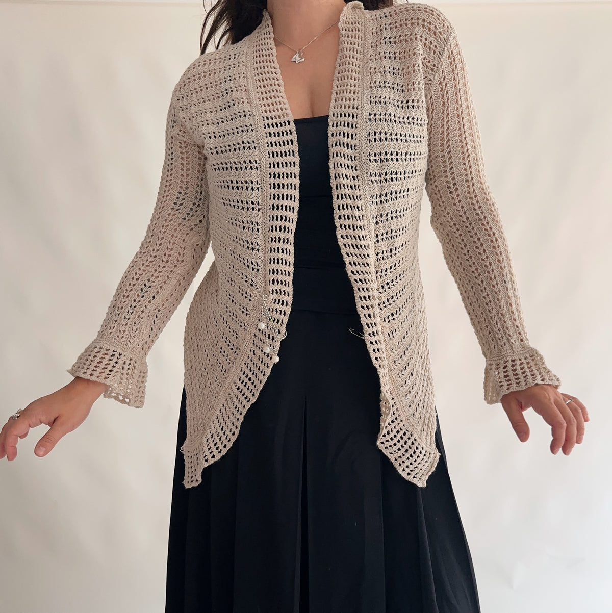 cardigan vintage assimétrico (S)