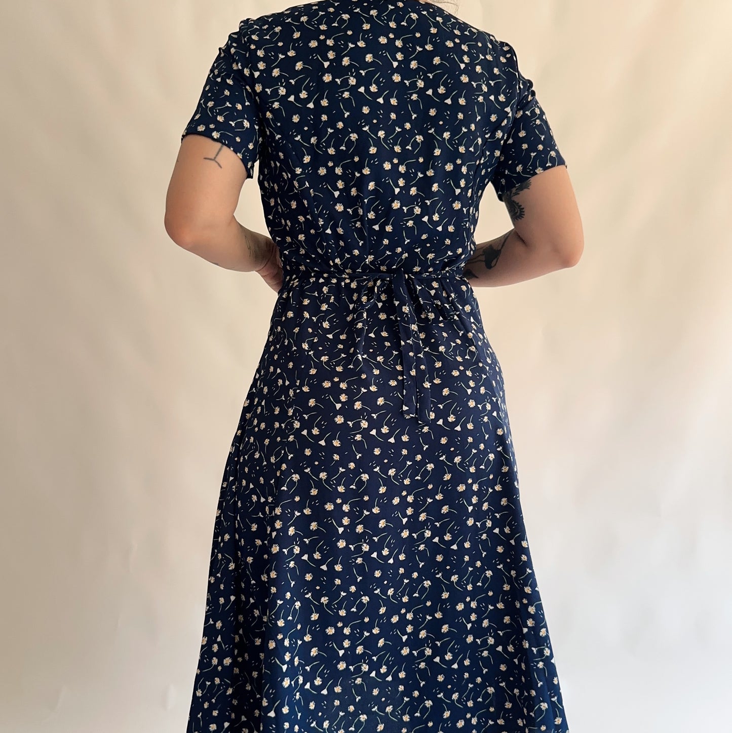 vestido vintage 90s floral (M-L)