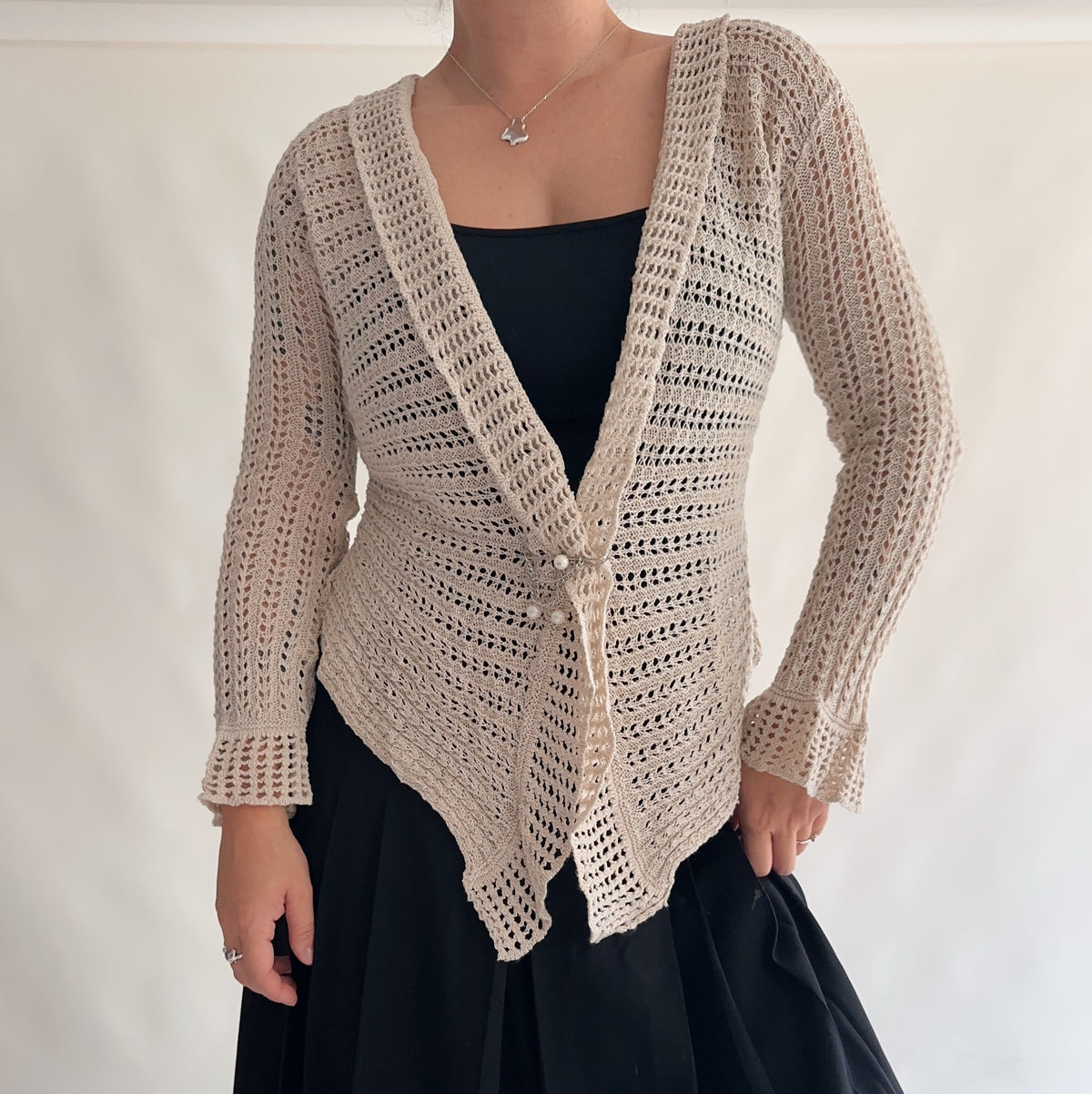 cardigan vintage assimétrico (S)