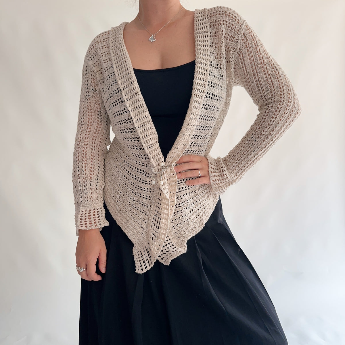 cardigan vintage assimétrico (S)