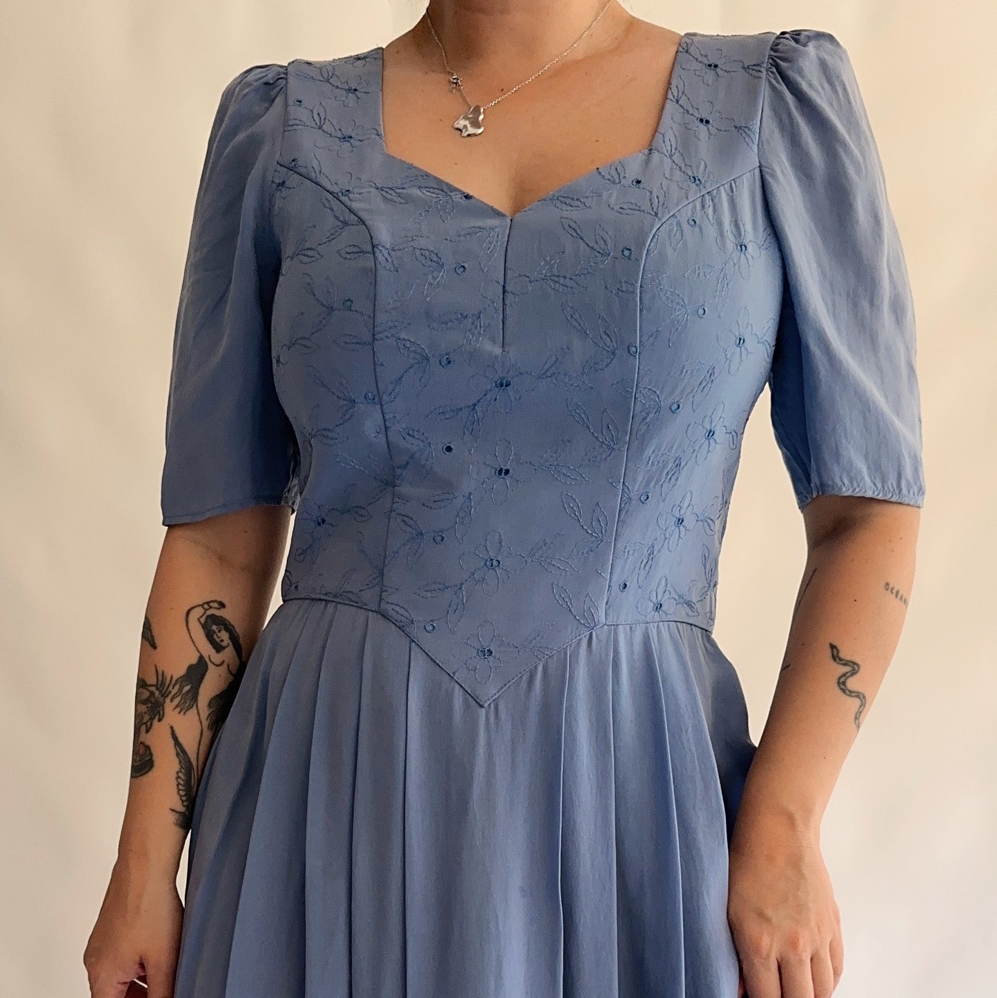 vestido vintage austríaco 100% cupro (M-L)