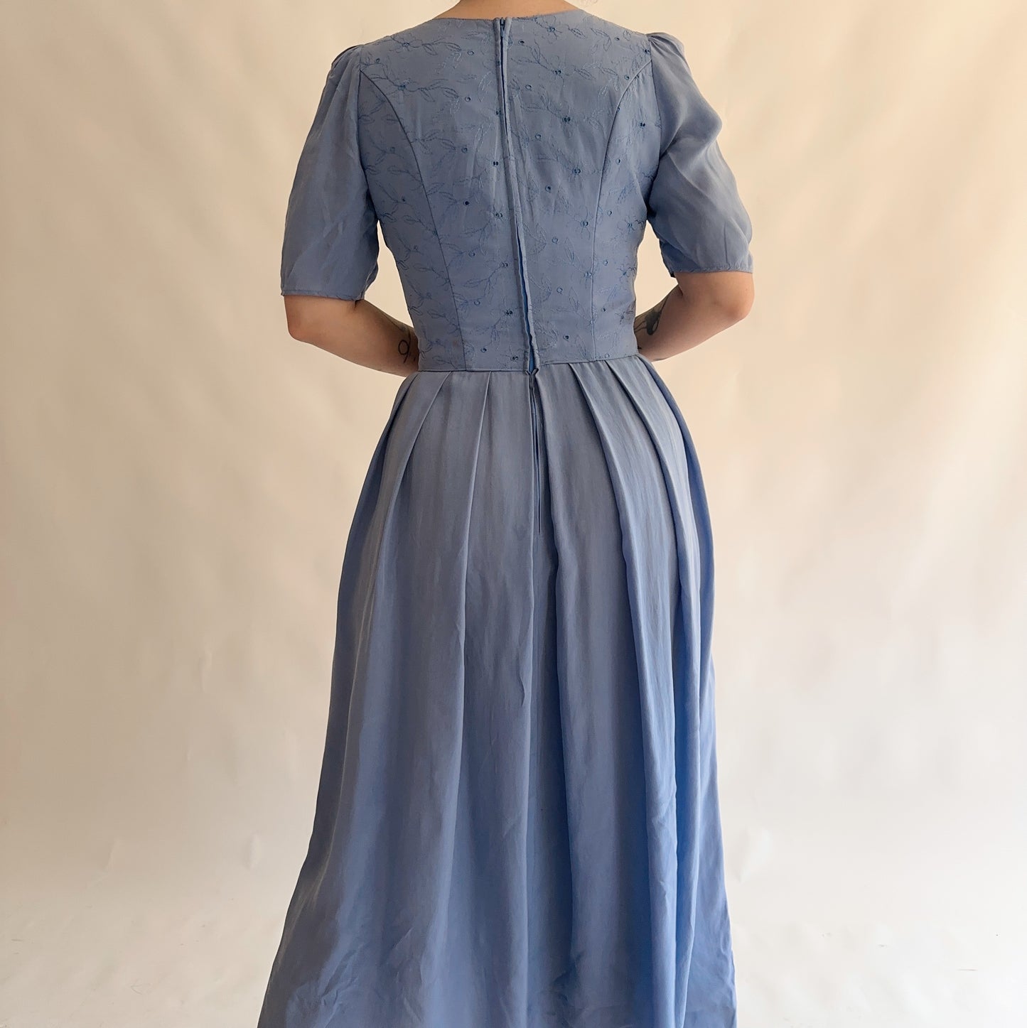 vestido vintage austríaco 100% cupro (M-L)