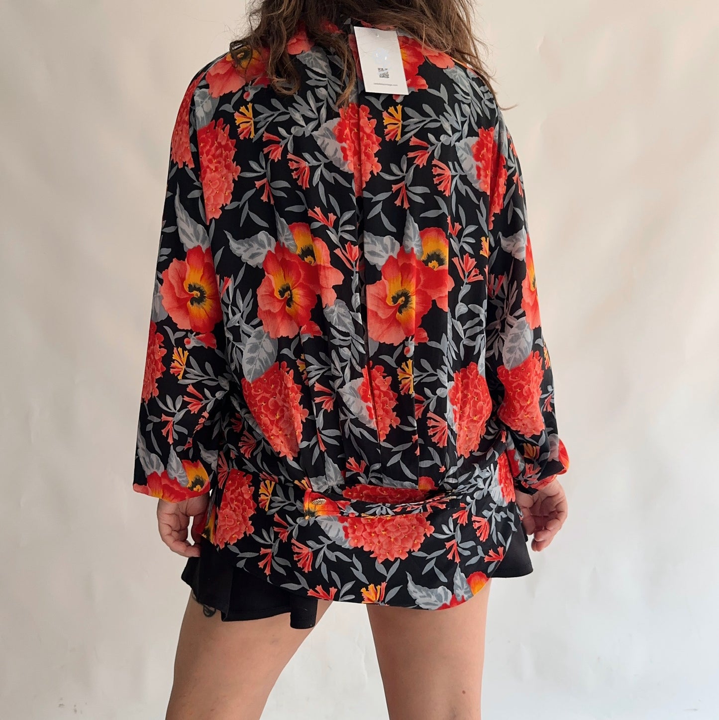 italian vintage shirt 25% silk (M)