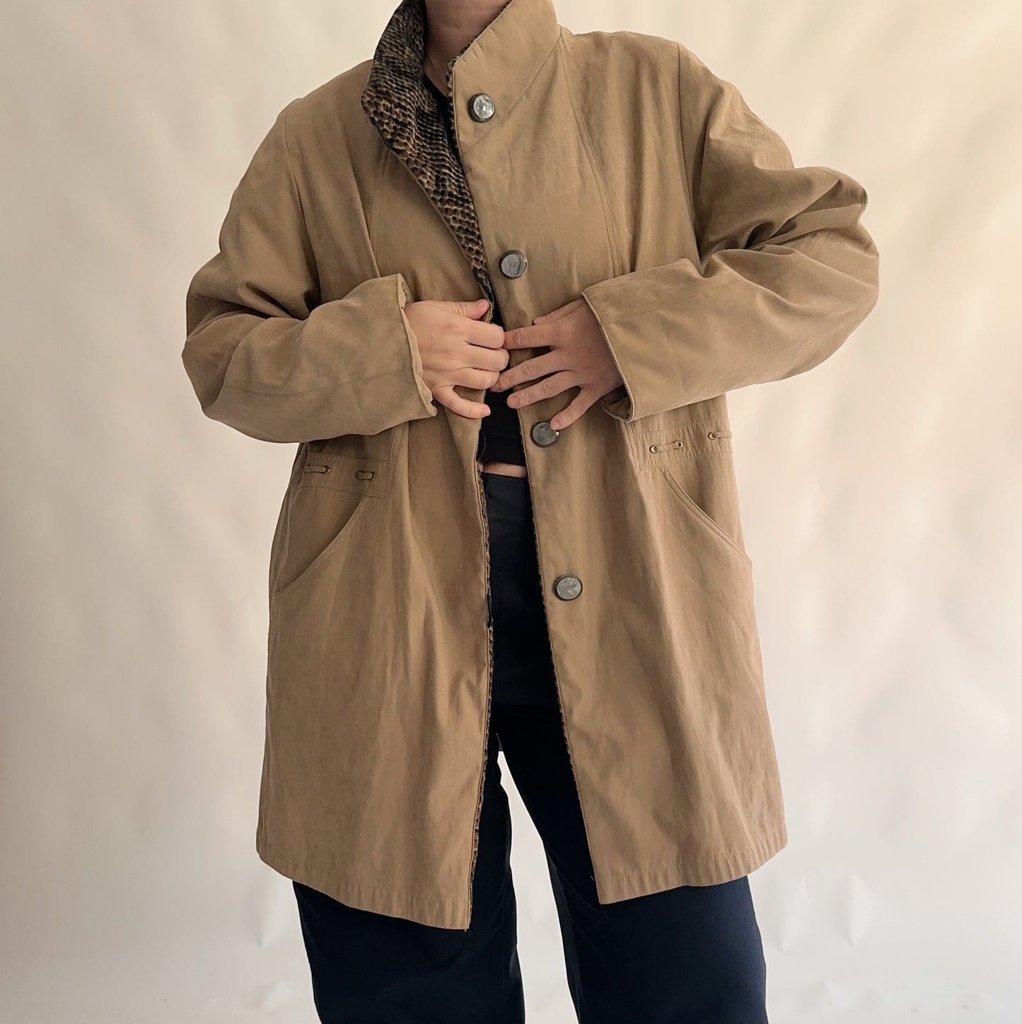 Casaco Vintage com pelinhos (L)