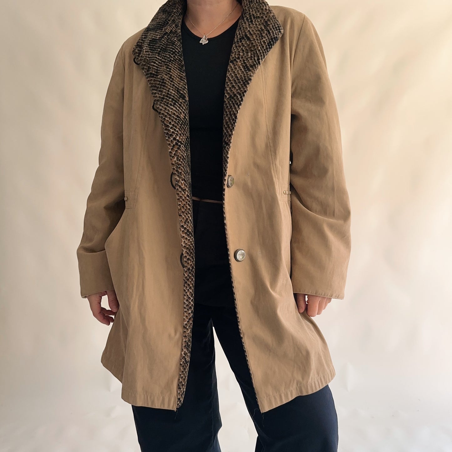 Casaco Vintage com pelinhos (L)