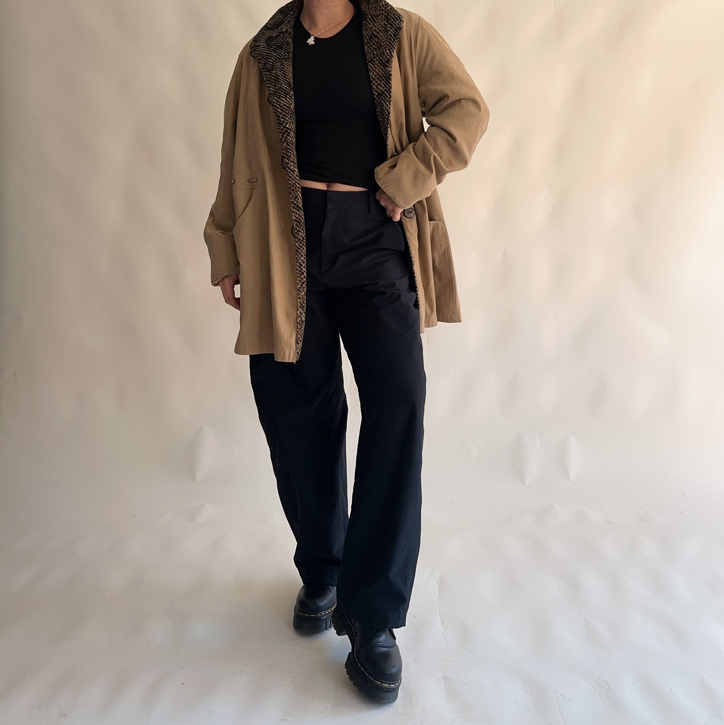 Casaco Vintage com pelinhos (L)